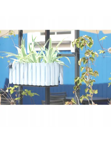 Doniczka skrzynka balkonowa na balustradę biała