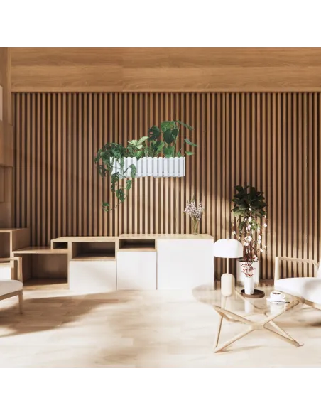 Doniczka skrzynka balkonowa na balustradę biała