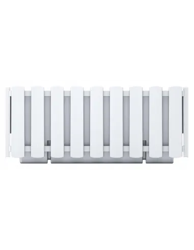 Doniczka skrzynka balkonowa na balustradę biała