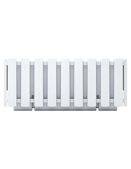 Doniczka skrzynka balkonowa na balustradę biała