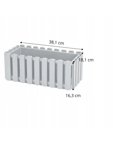 Doniczka skrzynka balkonowa na balustradę biała