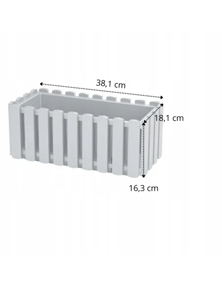 Doniczka skrzynka balkonowa na balustradę biała