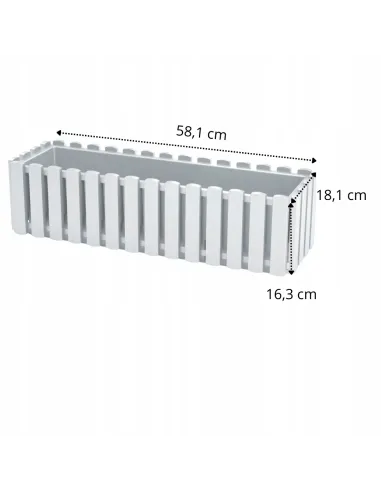 Doniczka skrzynka balkonowa na balustradę biała