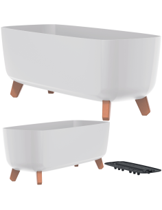 Doniczka z nóżkami Gracja 58 cm - biała 2