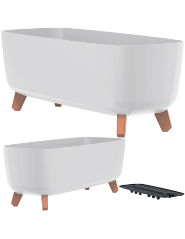 Doniczka z nóżkami Gracja 58 cm - biała