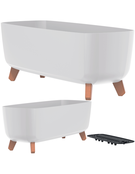 Doniczka z nóżkami Gracja 58 cm - biała