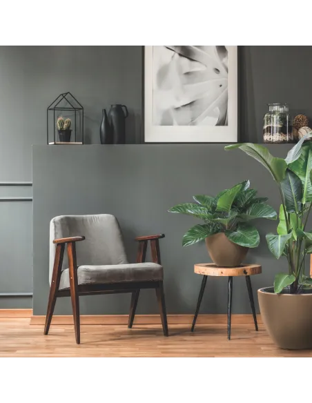 Donica duża 57 cm mrozoodporna okrągła antracyt taras balkon