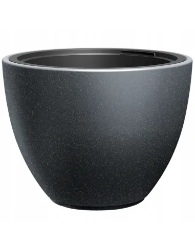 Donica duża 57 cm mrozoodporna okrągła antracyt taras balkon
