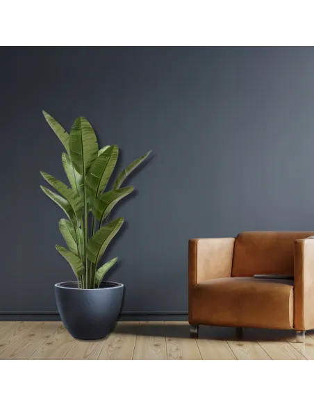 Donica duża 57 cm mrozoodporna okrągła antracyt taras balkon