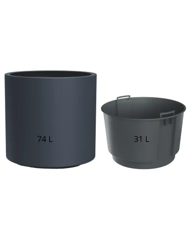 Doniczka okrągła HERA 47cm - antracytowy