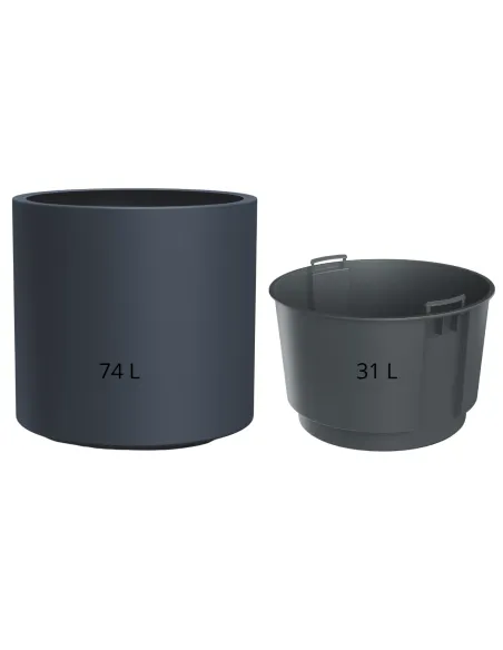 Doniczka okrągła HERA 47cm - antracytowy