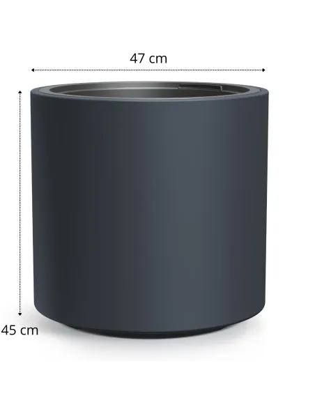 Doniczka okrągła HERA 47cm - antracytowy