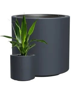 Doniczka okrągła HERA 47cm - antracytowy