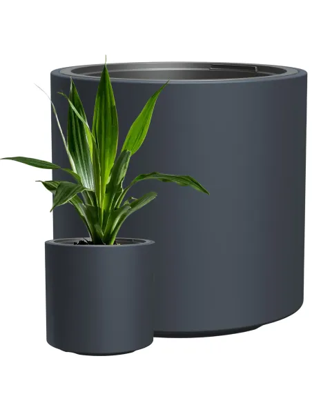 Doniczka okrągła HERA 47cm - antracytowy