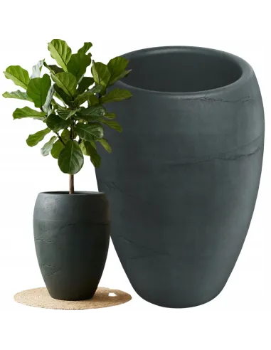 Donica ogrodowa 54 cm w kolorze węgiel – elegancka osłonka na taras, balkon
