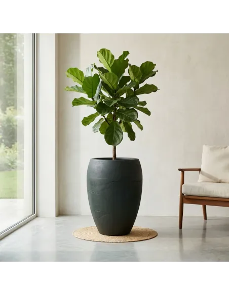 Donica ogrodowa 54 cm w kolorze węgiel – elegancka osłonka na taras, balkon