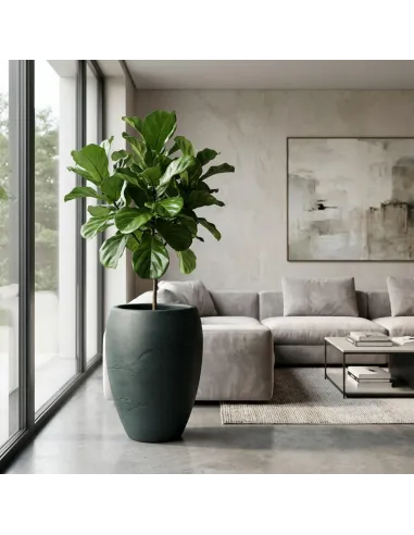 Donica ogrodowa 54 cm w kolorze węgiel – elegancka osłonka na taras, balkon
