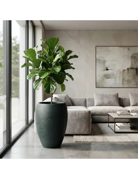 Donica ogrodowa 54 cm w kolorze węgiel – elegancka osłonka na taras, balkon