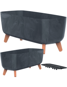 Doniczka z nóżkami Gracja 58 cm - antracyt 2