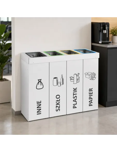 Kosz do segregacji DENEB 4x70L | 4-komorowy pojemnik