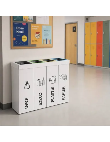 Kosz do segregacji DENEB 4x70L | 4-komorowy pojemnik