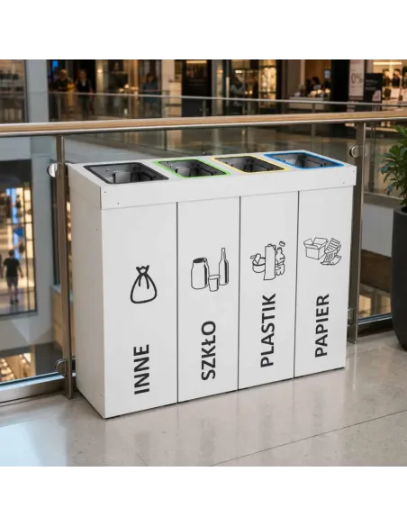 Kosz do segregacji DENEB 4x70L | 4-komorowy pojemnik