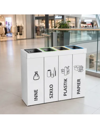 Kosz do segregacji DENEB 4x70L | 4-komorowy pojemnik