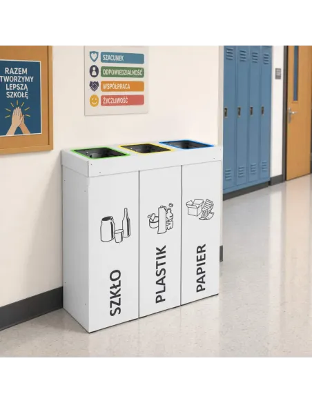 Kosz do segregacji DENEB 3x50L | 3-komorowy pojemnik
