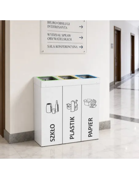 Kosz do segregacji DENEB 3x50L | 3-komorowy pojemnik