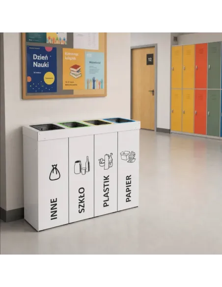 Kosz do segregacji DENEB 4x50L | 4-komorowy pojemnik