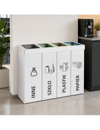 Kosz do segregacji DENEB 4x50L | 4-komorowy pojemnik