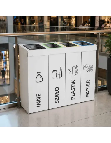 Kosz do segregacji DENEB 4x50L | 4-komorowy pojemnik