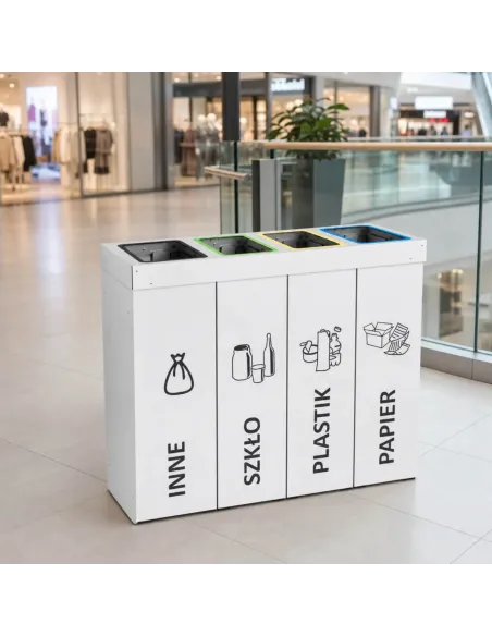 Kosz do segregacji DENEB 4x50L | 4-komorowy pojemnik