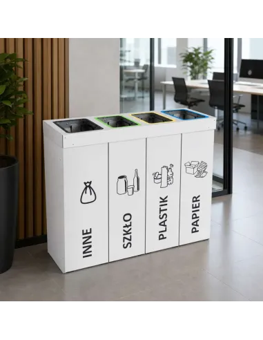 Kosz do segregacji DENEB 4x50L | 4-komorowy pojemnik