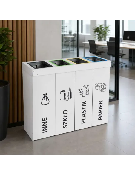 Kosz do segregacji DENEB 4x50L | 4-komorowy pojemnik