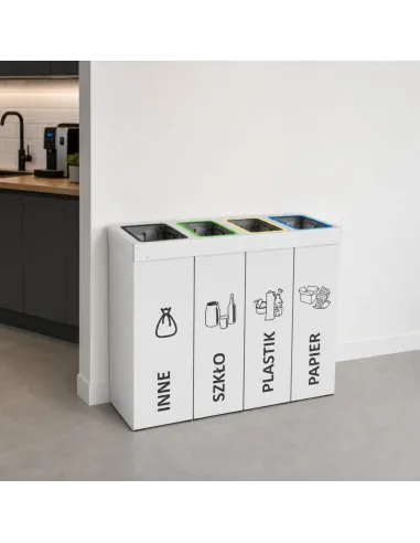 Kosz do segregacji DENEB 4x50L | 4-komorowy pojemnik