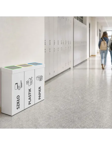 Kosz do segregacji DENEB 3x70L INOX | 3-komorowy pojemnik