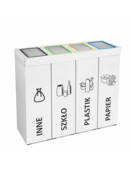Kosz do segregacji DENEB 4x70L INOX | 4-komorowy pojemnik