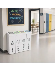 Kosz do segregacji DENEB 4x70L INOX | 4-komorowy pojemnik 2