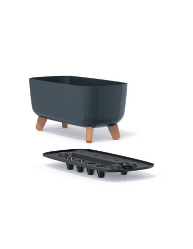 Doniczka z nóżkami Gracja 39 cm - antracyt