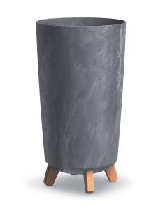 Doniczka wysoka z nóżkami Gracja 23,9 cm - marengo