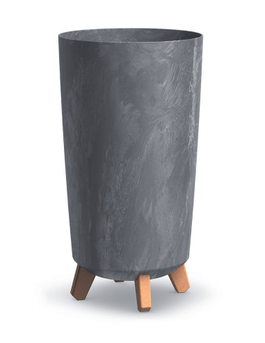 Doniczka wysoka z nóżkami Gracja 23,9 cm - marengo