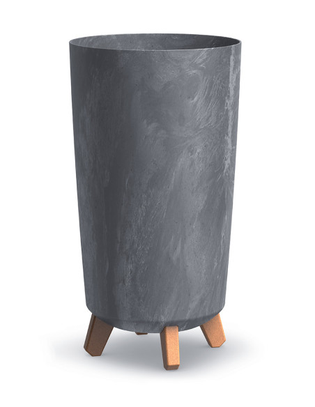 Doniczka wysoka z nóżkami Gracja 23,9 cm - marengo