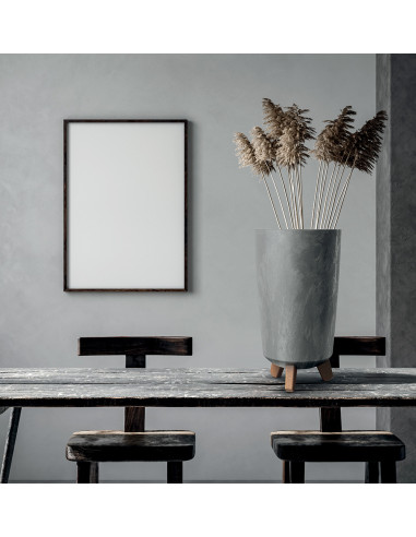 Doniczka wysoka z nóżkami Gracja 23,9 cm - marengo