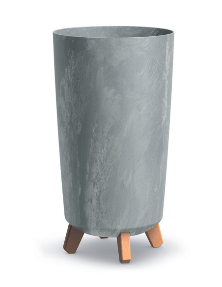 Doniczka wysoka z nóżkami Gracja 23,9 cm - betonowa