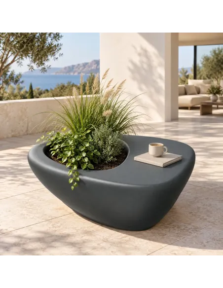 ORBIS 120 LEVANTO PRO – grafitowy – aranżacja na tarasie