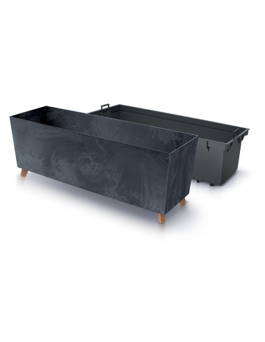 Skrzynka donica Uran 77 cm efekt betonu - antracyt