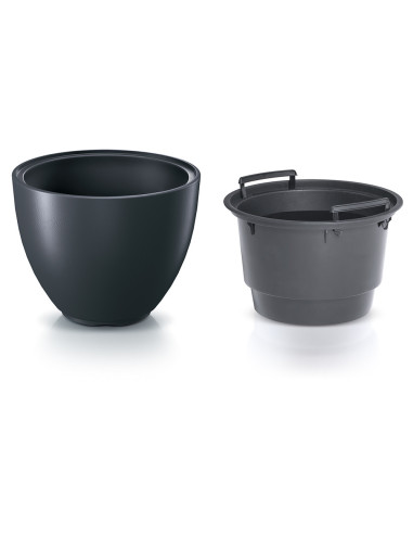 Donica duża mrozoodporna okrągła Hera 57 cm - antracyt