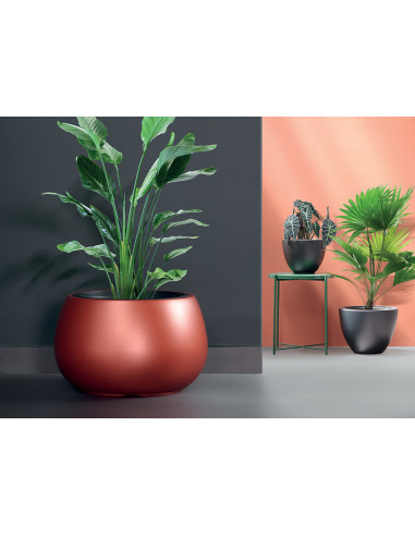 Donica duża mrozoodporna okrągła Hera 57 cm - antracyt