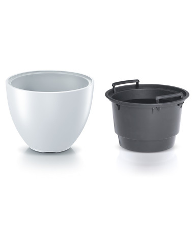 Donica duża mrozoodporna okrągła Hera 57 cm - biała